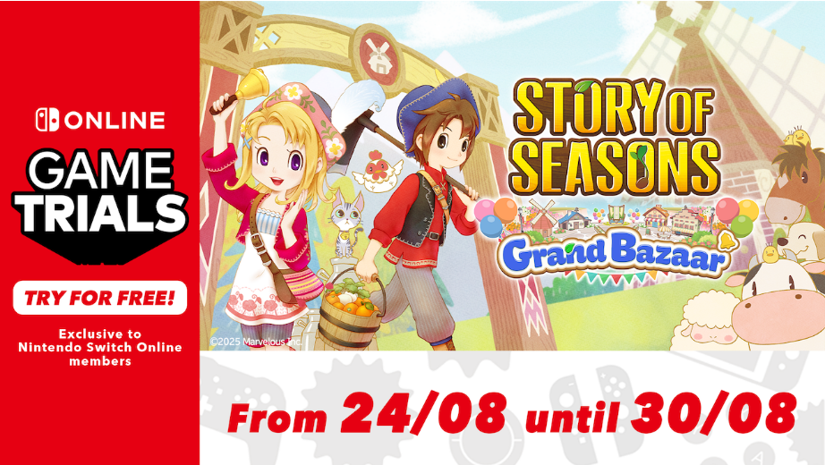 Story of Seasons: Grand Bazaar se podrá jugar gratis durante una semana con Nintendo Switch Online